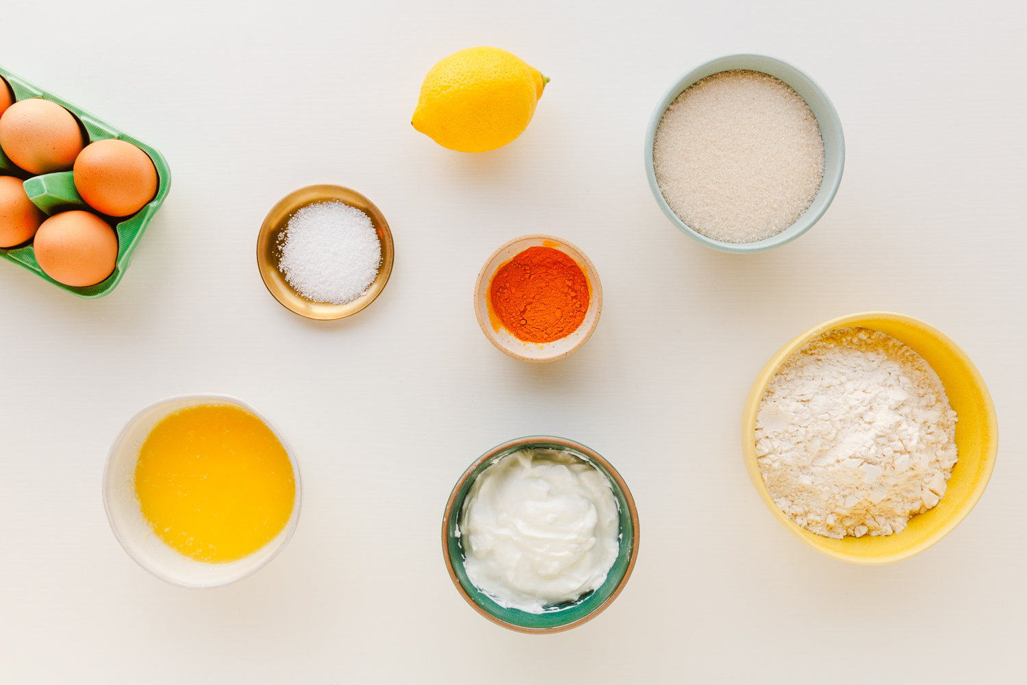 Ingredients for baking a cake